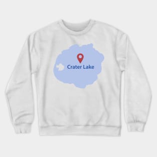 Crater Lake Map Crewneck Sweatshirt